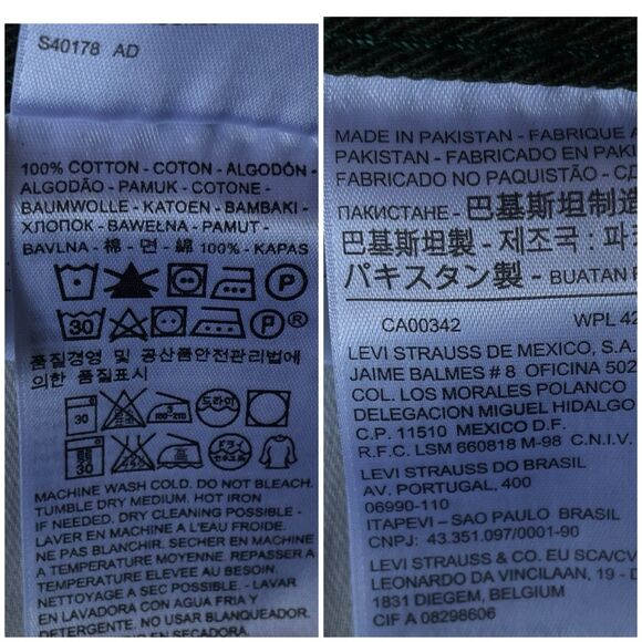 Levi’s 541 Athletic Fit Men’s W36 L32 Green Denim Jeans - Picture 6 of 7